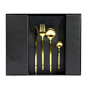Sleek 24pc Cutlery Set - gold