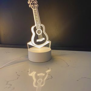 AvaGlow Acrylic Led Lamp & Night Light / Bedside Lamp - Guitar
