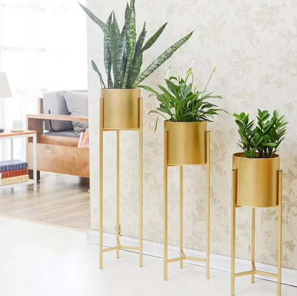 Cassidy Plant Stand 3pc - Brass - Image 2